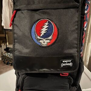 Igloo Black and Red Backpack with Grateful Dead Collaboration